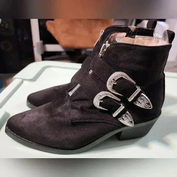 Nasty Gal Put Your West Foot Forward Marley Buckle Boot Boho Bootie Women's 5 - Picture 6 of 10